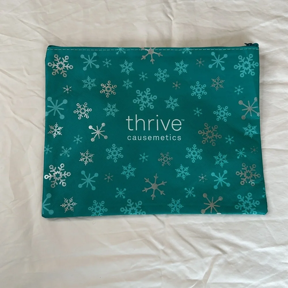 NEW WITH TAGS! A Trio Of Teal Makeup Pouches With Inspirational Quotes On Them.